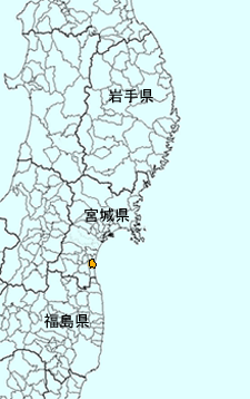 宮城県亘理郡亘理町の位置図