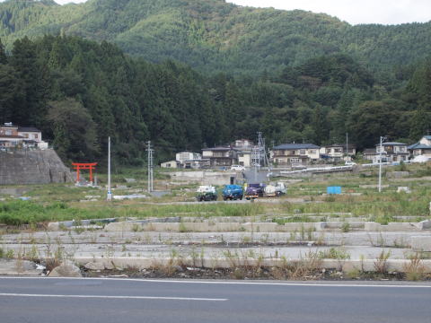 安渡　高台の残存集落