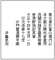 碑文右側面