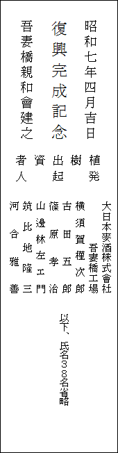 隅田公園入口を示す石柱