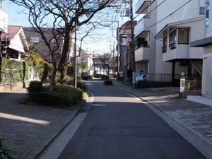 写真3　第一京浜国道に架かる滝の橋際の表示板