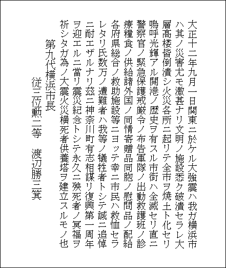 碑文　正面