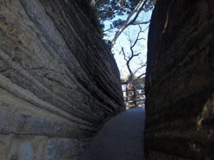写真8　灯台脇の切り通し