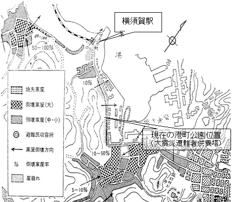 横須賀市　震災要図