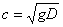 津波の伝播速度　計算式