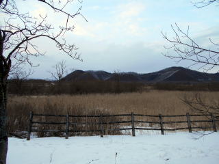 駅前には釧路湿原が広がる。細岡展望台も最寄り駅の役割は隣の釧路湿原に取られてしまっている。