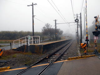 棒線駅の伊那田島。「秘境駅へ行こう！」ではギリギリ200位にランクインした駅である。