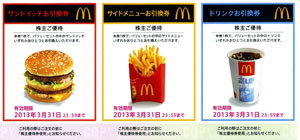 マクドナルド優待