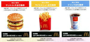 マクドナルド優待