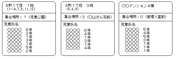 登校班の例