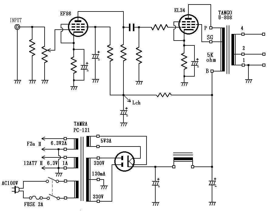 EL-34 Single-End アンプ