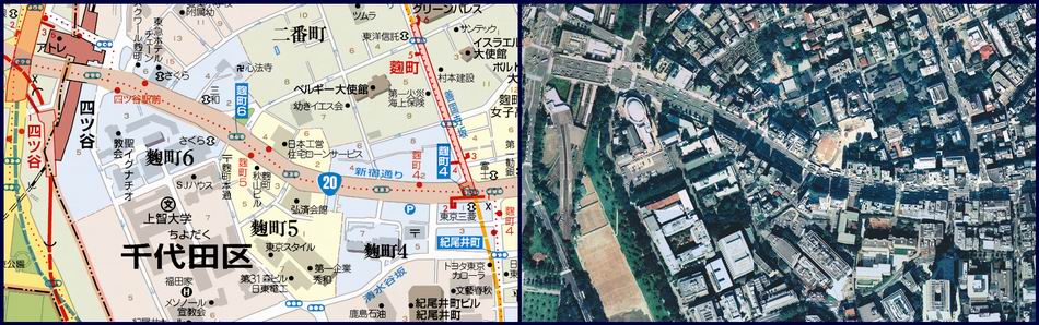 Yotsuya Aerial View & Map