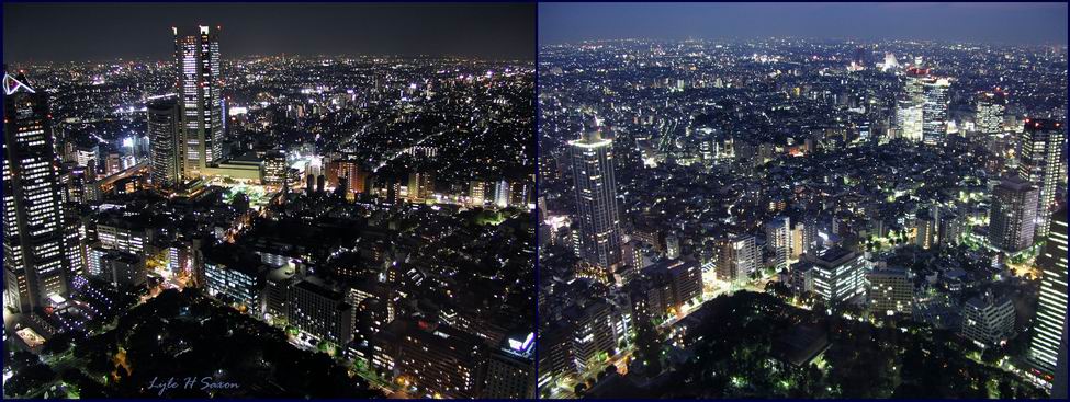 東京の夜の光、ライル宏サクソン