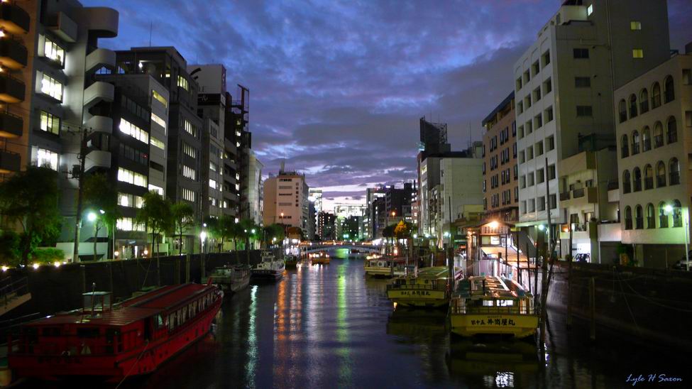 Dinner Cruise Boats, by Lyle (Hiroshi) Saxon, Images Through Glass, Tokyo