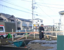 新築工事：基礎　地業　-神奈川県大和市　藤田工務店