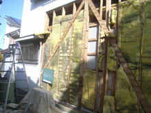構造用合板による耐震補強工事（壁撤去）：神奈川県大和市南林間でリフォーム等住宅に関する工事を行っております