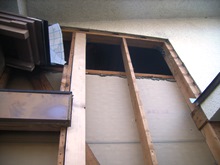 筋かいよる耐震補強工事（外壁の例：壁撤去）：神奈川県大和市南林間でリフォーム等住宅に関する工事を行っております