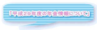 「平成２９年度の年金情報について」 
