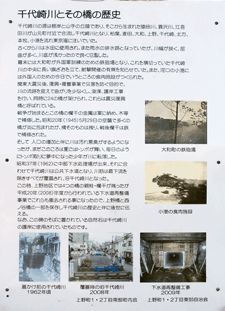 写真9　「千代崎川とその橋の歴史」と題する案内板