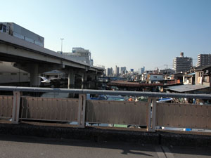 写真2　富士見橋（非震災復興橋）より西方を望む