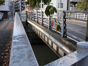 写真15　梅香崎橋の側面を上流側から望む