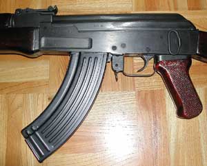 AK47のレシーバー左側面の写真