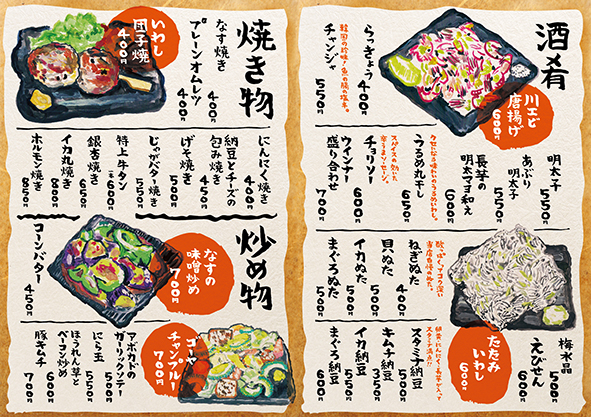 ����������̎菑���̐H�ׂ��̃��j���[���쐬���܂��I