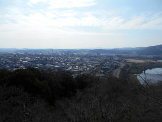 尾関山の展望台から撮った三次市の市街地。