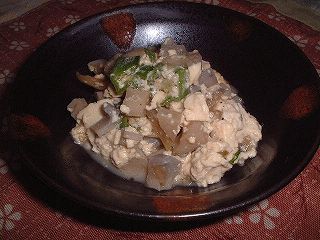 レンコンと豆腐の和え物