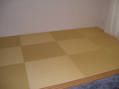 カラー琉球畳・へりなし畳（ポリプロピレン製）ゴールド色