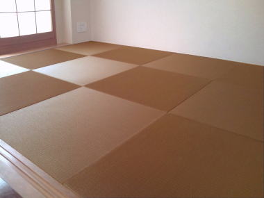 カラー琉球畳・へりなし畳（和紙製）ブラウン色