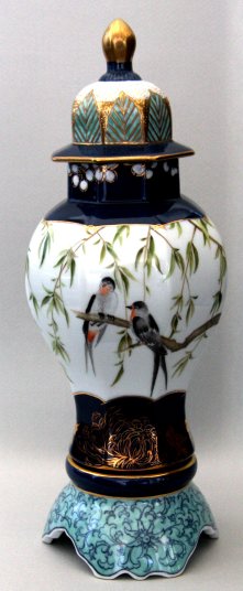 華やか♦️美品♦️イタリア製♦️ハンドメイド　希少トールペイント♦️絵画の様です♦️送料込 ようこそ 笠原オリエ チャイナペィント アトリエOSK 絵付けの