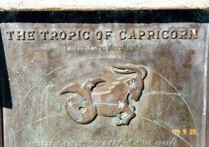 Sign of "Tropic of Capricorn"