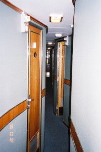 a passage of single sleeper cabin