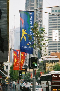 Celebrating Australia Day on New Year's Day at George St.