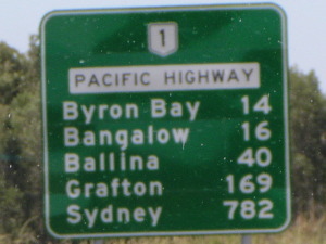 We're soon arriving at Byron Bay