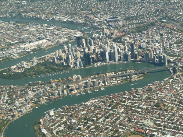 above Brisbane