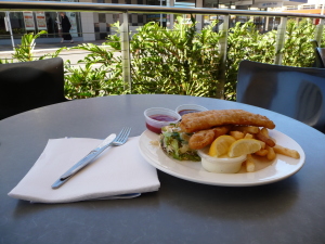 Fish & Chips at Gladstone Grand Hotel