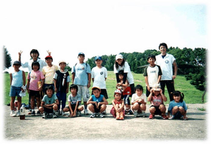 屋外での若田体操教室