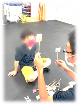 指標を使った眼球運動